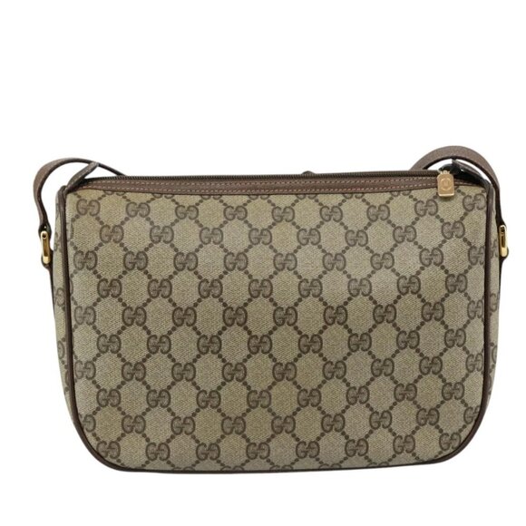 GUCCI GG Supreme Web Sherry Line Shoulder Bag PVC Beige Red 89 02 077 Auth 94269 - Picture 2 of 16